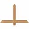 Ekena Millwork Eugene Smooth Timber Gable Bracket, Western Red Cedar, 36"W x 24"H x 1 1/2"D x 3 1/2"F, 16/12 Pitch GBW036X24X0204EUG00SWR - alternate 1